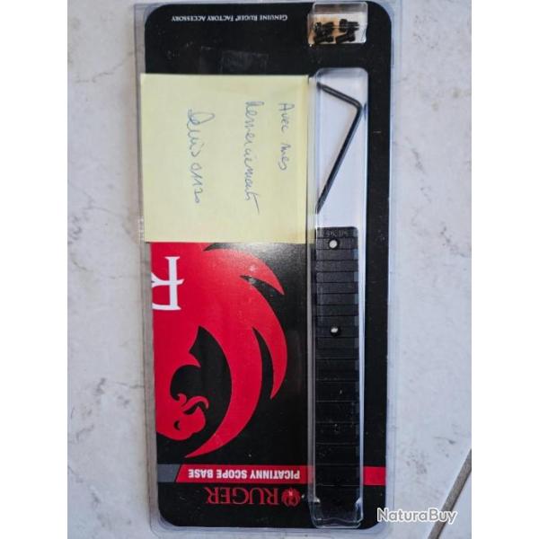 Embase Picatinny 0 MOA pour Ruger Pr�cision Rimfire 22LR