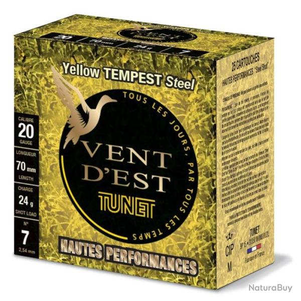 Cartouches Tunet Yellow Tempest HP Cal. 20 70 acier Par 5