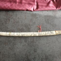 Wakizashi japonais en os du 19&egrave;me si&egrave;cle