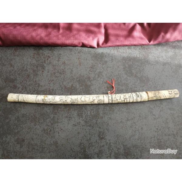 Wakizashi japonais en os du 19�me si�cle