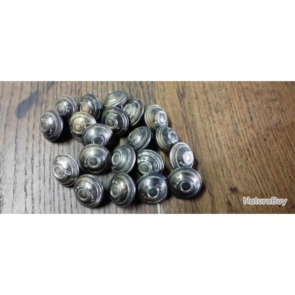 20 Boutons d'officier Chasseurs � pieds 21 mm