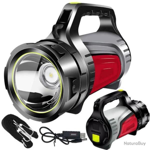 LAMPE TORCHE LED RECHARGEABLE POWERBANK PUISSANTE JS-881A