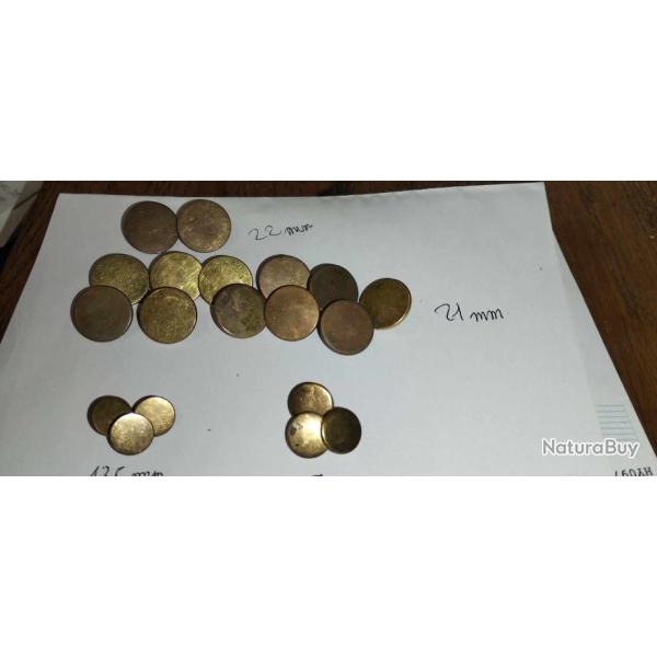 Lot de boutons lisse