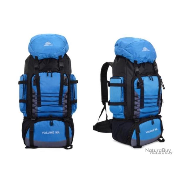 SAC � DOS 90L �TANCHE - MULTICOMPARTIMENT - L�GER ET ULTRA R�SISTANT - BLEU - LIVRAISON GRATUITE