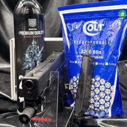 Pack "Laser Pr&ecirc;t &Agrave; Tirer" - GLOCK 17 Culasse Acier Frais&eacute; - Cal. BBs 6mm - Airsoft (Laser+Munitions+