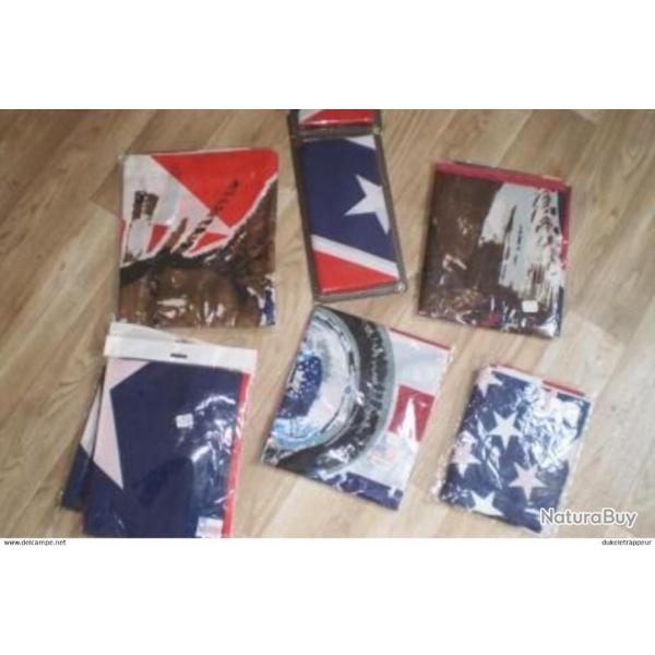 DRAPEAUX divers vendus � l'unit� ! Am�rique,Indien, Motard,etc...