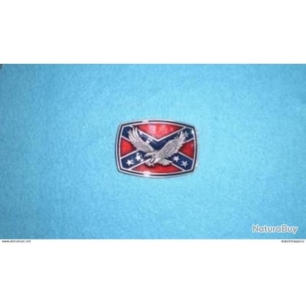 Boucle de ceinture "Aigle sur Drapeau Sudiste " !