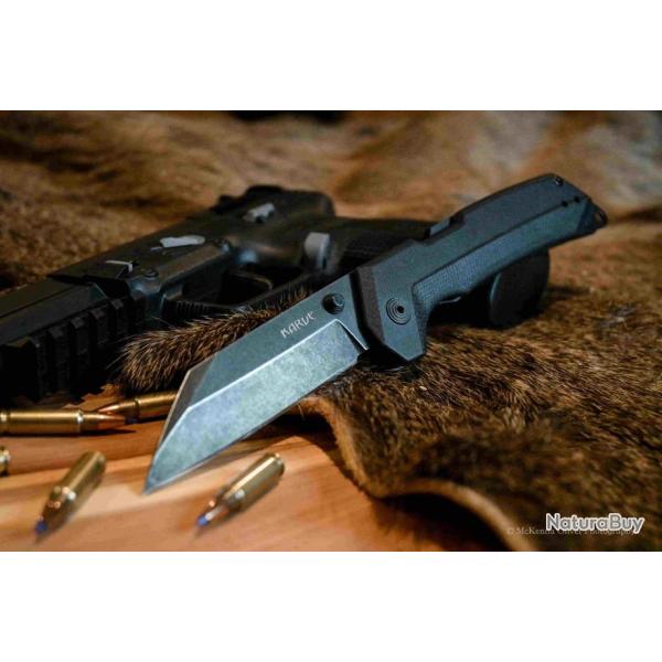 Couteau Cold Steel Karve ATLAS Lock Lame Acier AUS-10A Black Seax Manche G10 Handles Clip CSFL38VK