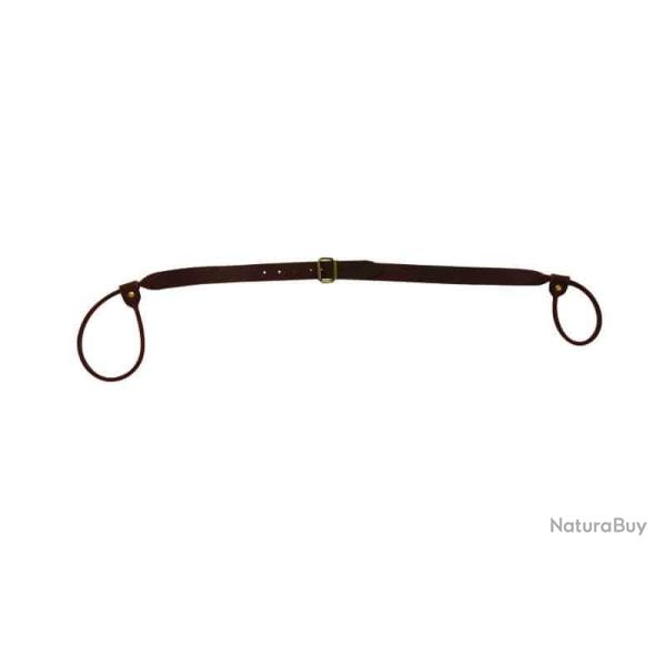 BRETELLE LASSO CUIR FLEUR VACHETTE REGLABLE