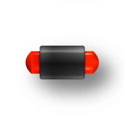 GUIDON FLUO ROUGE PLEIN M3 D2 L6.5