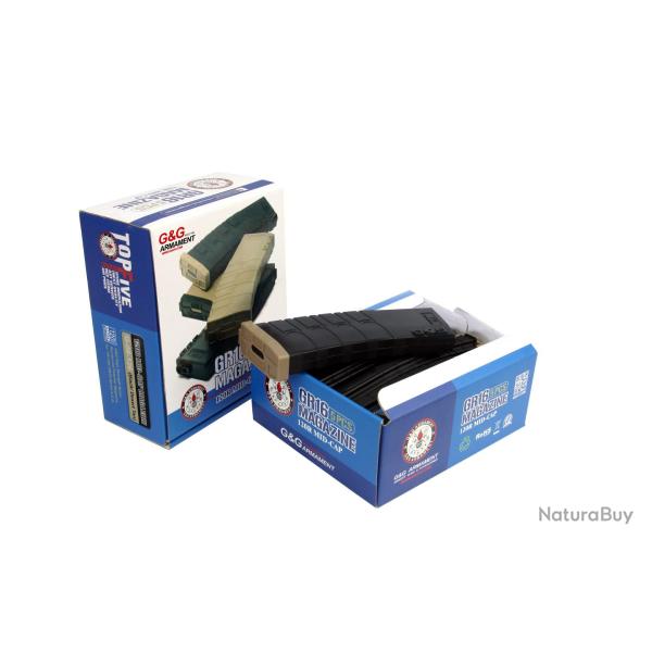 PACK DE 5 CHARGEURS 120 CPS GR16 NOIR/TAN