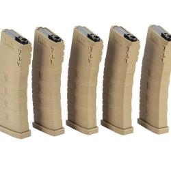 PACK DE 5 CHARGEURS 120 CPS GR16 TAN