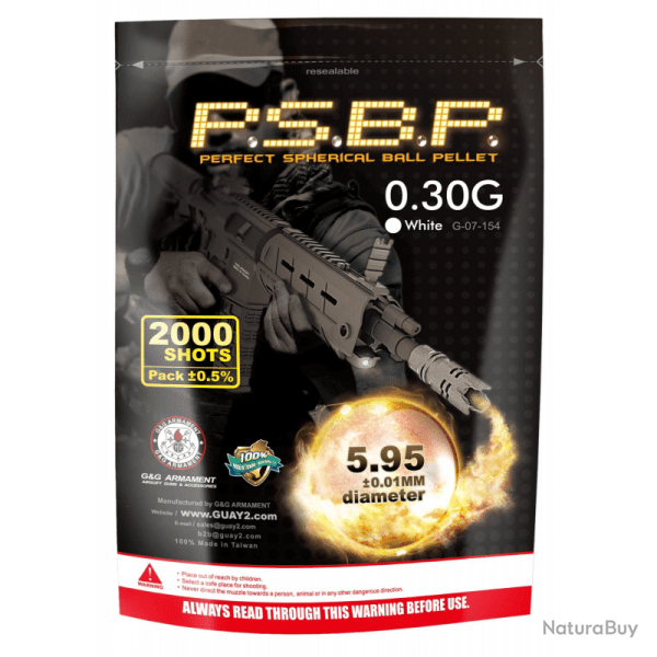 BILLES 0.30G PERFECT GRISES EN SACHET DE 2000