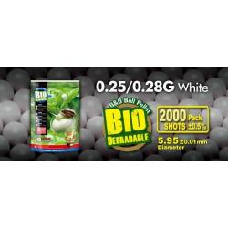 BILLES BIO 0.28G BLANCHES EN SACHET DE 2000