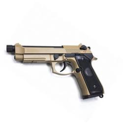 PISTOLET 6MM KJM9 A1 GAZ TAN