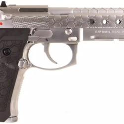 PISTOLET 6MM GAZ M9A1 HEX CUT GEN 2SILVER