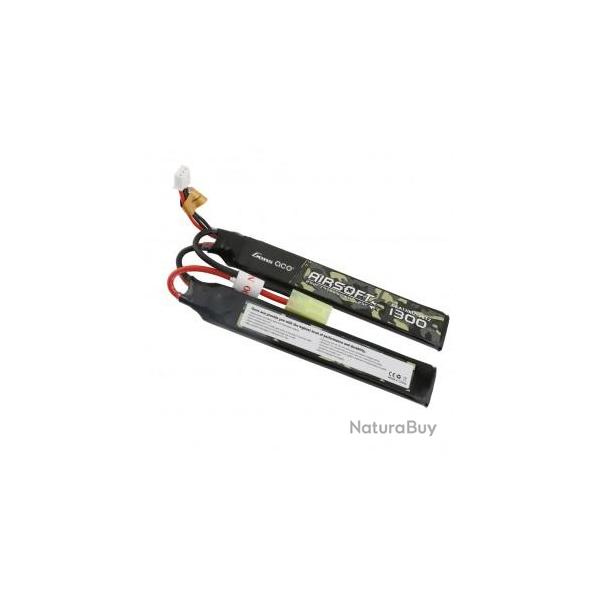 Batterie Lipo 2S 7.4V 1300mAh 25C 2 sticks Genspow-7.4V 1300mAh 25C 2 �l�ments Tamiya