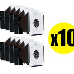 Pack Porte cible conique m&eacute;tallique 17x17 cm (x10)-PACK X 10 PORTE CIBLE CONIQUE 17 X 17