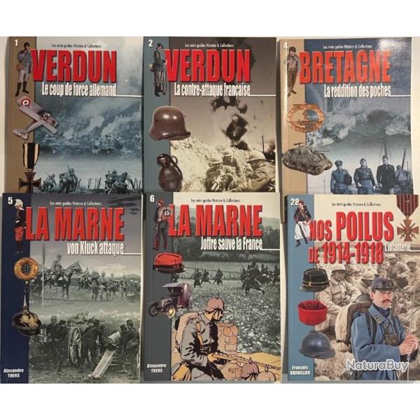 Lot de 6 livres "Les mini-guides Histoire et Collections"