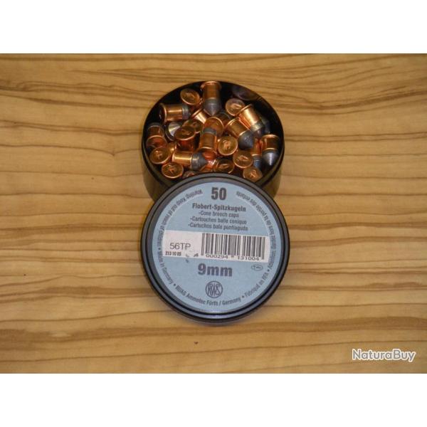 Balles Bosquet Conique RWS , Calibre:9mm.