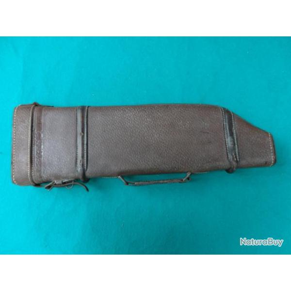 Petit �tui � fusil ou carabine en cuir type jambon.