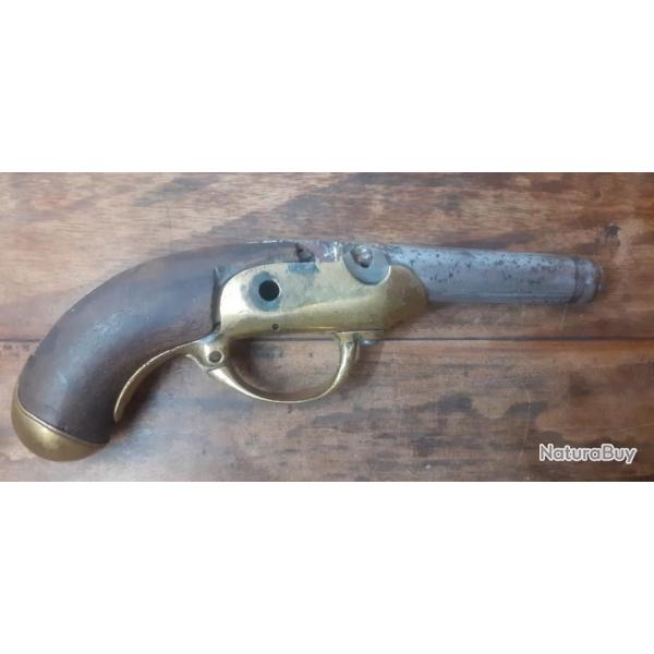 Pistolet  silex  miniature transform    percussion poudre  noire
