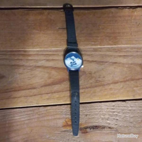 rare montre publicitaire  " cr�me dessert  mont blanc "  1970 /80