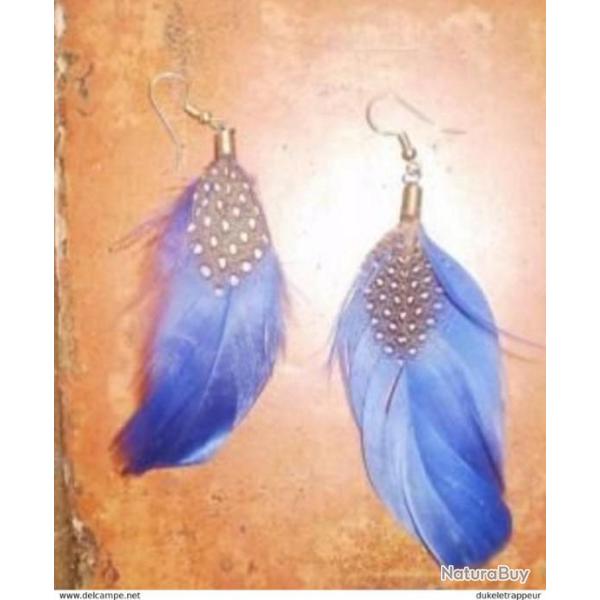 Boucles d'oreilles plumes : Indien, Country , Cowboy !