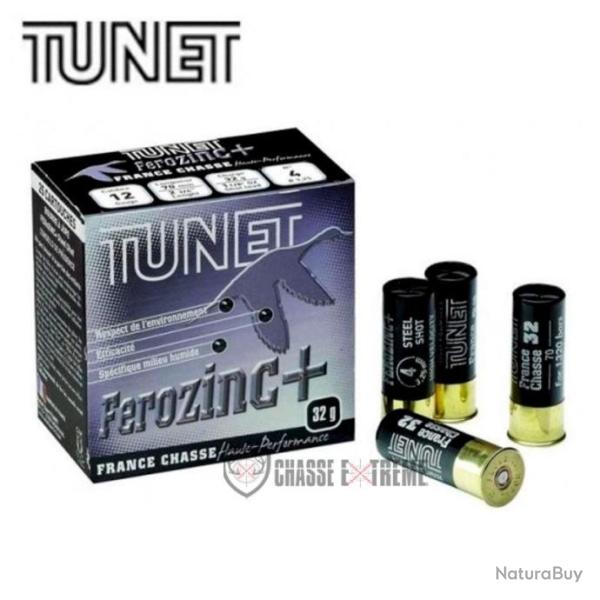 25 Cartouches TUNET Ferozinc 32gr Cal 12/70 Pb 7