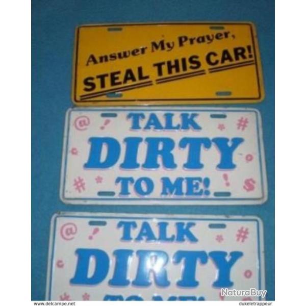 Lot de trois plaques voitures U.S. !