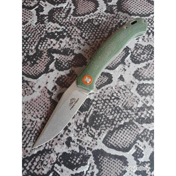 FREETIGER-Couteau de poche pliant-Lame acier D2- poign�e micarta-flipper-EDC