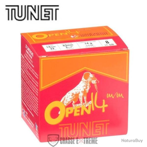 25 cartouches TUNET Open 14mm 14Gr Cal 14/63 Pb 4