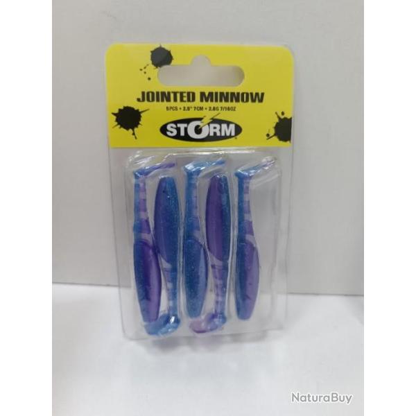 !! STORM JOINTED MINNOW " PURPLE  FLOW" 7 CM 2.8GRS !!