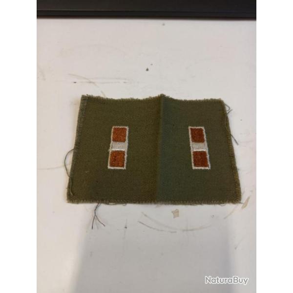 Lot de grades officier arme us CHIEF WARRANT OFFICER 3 kaki ORIGINAL