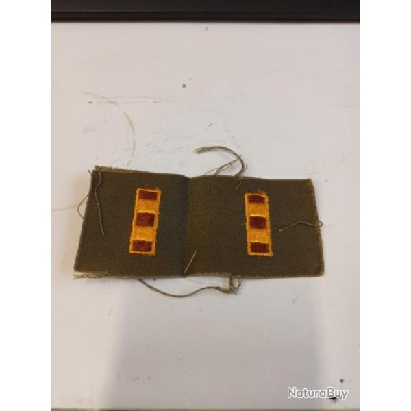Lot de grades officier arm�e us CHIEF WARRANT OFFICER 2 kaki ORIGINAL
