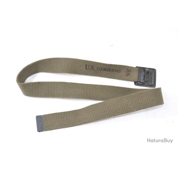 Ceinture de pantalon toile US ARMY 1945 J.Q.M.D. 36