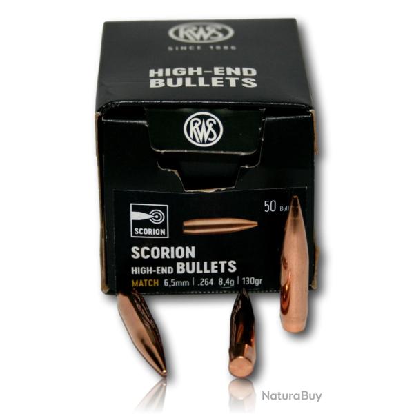 OGIVE RWS SCORION MATCH CAL 6.5MM 264 130 GR BTE 50