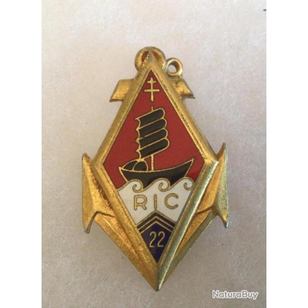FRANCE TDM - Insigne 22� R.I.C R�giment Infanterie Coloniale