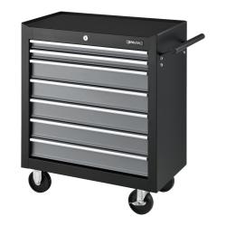Chariot d'atelier pour outils &agrave; 7 tiroirs 69 x 33 x 77,5 cm noir argent&eacute; 03_0008272