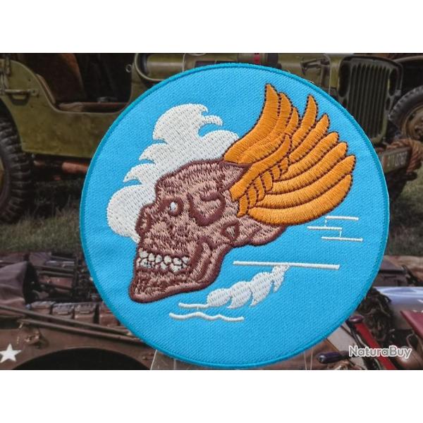 WW2-USAF-85th Fighter Squadron -Diam�tre 100 mm Patch brod� � coudre ou � coller au fer � repasser