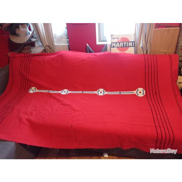 Superbe couverture avec bande perl�e indien des plaines indianiste trappeur reconstitution