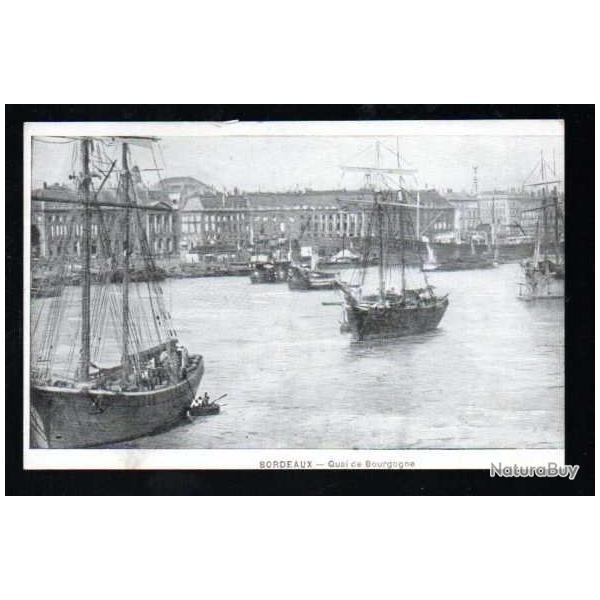 bordeaux quai de bourgogne et pub chocolat fran�ois talence carte postale ancienne