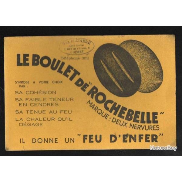 le boulet de rochebelle , un feu d'enfer , buvard , charbonnage, charbon, mines