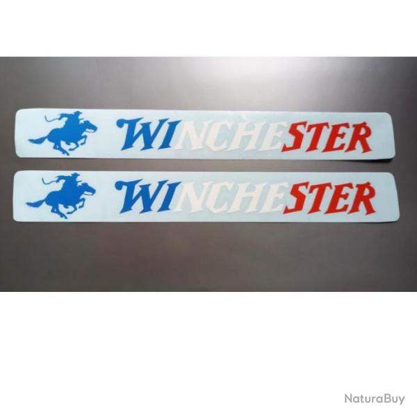 2 autocollants pour canons d'armes Winchester France. Idal pour superposs. Taille 260x34mm.