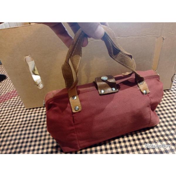 Joli petit sac type m�decin en toile old west reconstitution cowboy western