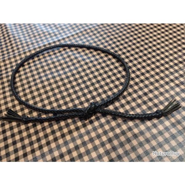 Joli tour de chapeau  en cuir tress� old west reconstitution cowboy western