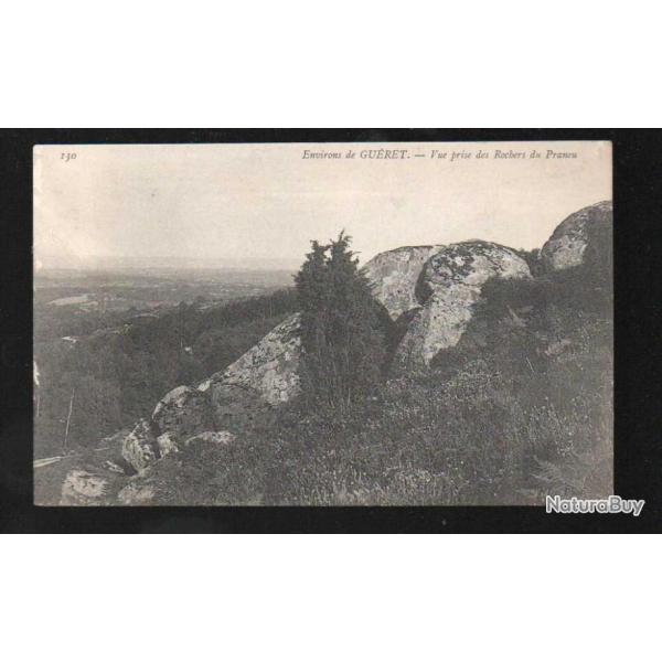 environs de gu�ret vue prise des rochers du praneu carte postale ancienne