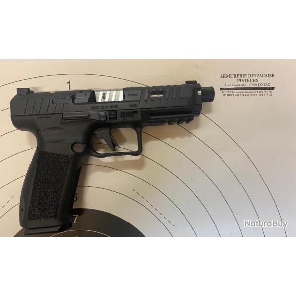 PISTOLET AUTOMATIQUE CANIK MODELE METE SFT PRO BLACK CAL 9x19 PARA CANON 12,5CM