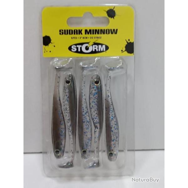 !! STORM SUDAK MINNOW 3"  ELCTRIC SMELT 8CM !!