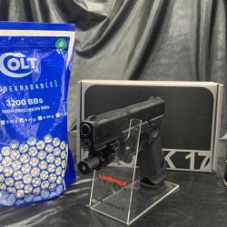 Nouveau "Pack Laser pr&ecirc;t &agrave; tirer" - GLOCK 17 - Cal. BBs 6mm - Airsoft ( Bouteille de gaz +Laser +320